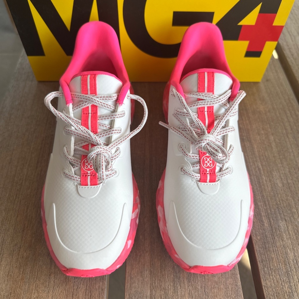 G/FORE GFORE MG4+ Perforated Golf Shoe Sneaker Ladies Sz 7 Knockout Pink Camo - Picture 4 of 7